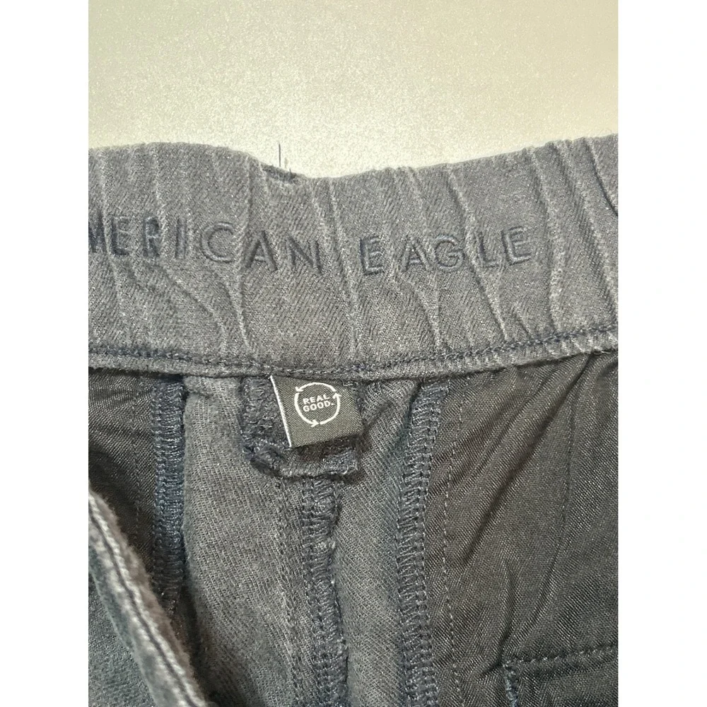 American Eagle Womens Gray Linen Blend Wide Leg‎ Casual Pants Size 8 - Picture 2 of 7